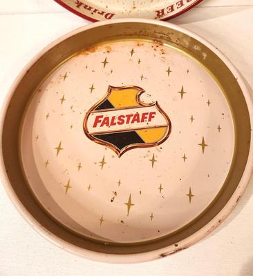 Lot #104 Lot of 2 Vintage New Orleans Beer Trays - Regal/Falstaff