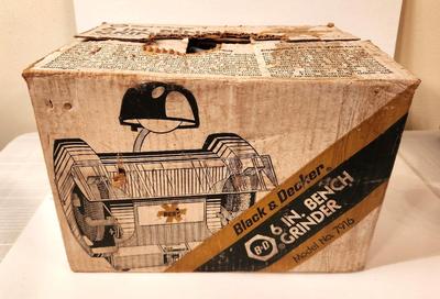 Lot #106 New in Box (box rather ratty) 6" Bench Grinder