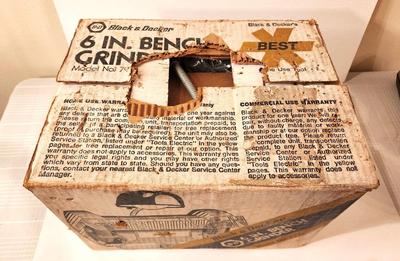 Lot #106 New in Box (box rather ratty) 6" Bench Grinder
