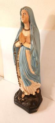 Lot #116 Blessed Mother Chalkware Statue - vintage