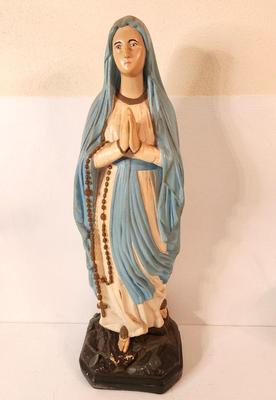 Lot #116 Blessed Mother Chalkware Statue - vintage