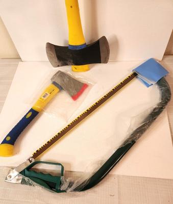 Lot #117 Lot of 3 Items - Axe, Hatchet, Saw - all new
