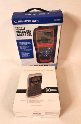 Lot #119 Cen-Tech Scan Tool & Radio Shack Multi meter