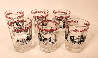 Lot #120 Lof of 6 Vintage Hazel Atlas Small Tumblers