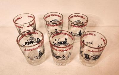 Lot #120 Lof of 6 Vintage Hazel Atlas Small Tumblers
