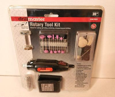 Lot #128 Drill Master Rotary Tool Kit & Chicago Rotary Tool Kit w/accessories