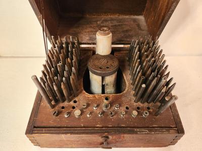Lot #130 Antique Watchmaker's Tool Set in Original Box