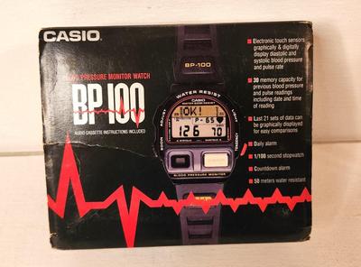 Lot #132 Casio Blood Pressure-100 Monitor/Watch combo - scarce