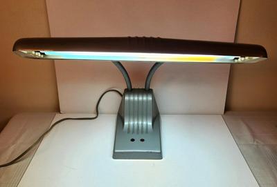 Lot #135 MCM Industrial Desk Lamp - good working condition
