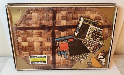 Lot #139 Vintage MCM Kemp & Beatley placemat/napkin set - New in original package!