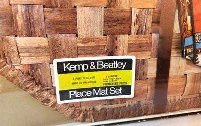 Lot #139 Vintage MCM Kemp & Beatley placemat/napkin set - New in original package!