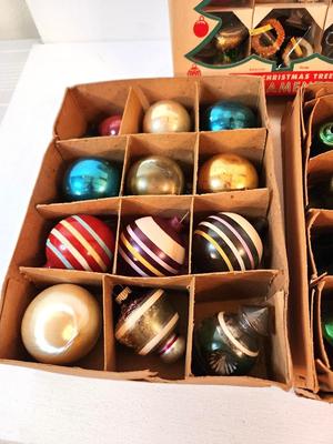 Lot #146 3 Boxes of Vintage Christmas Ornaments