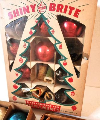 Lot #146 3 Boxes of Vintage Christmas Ornaments
