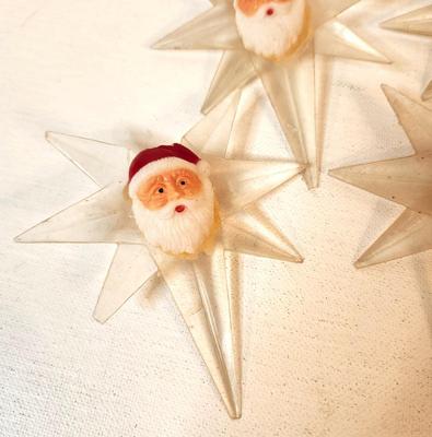 Lot #147 Lot of 7 Vintage Christmas Plastic Light Covers - 1960's