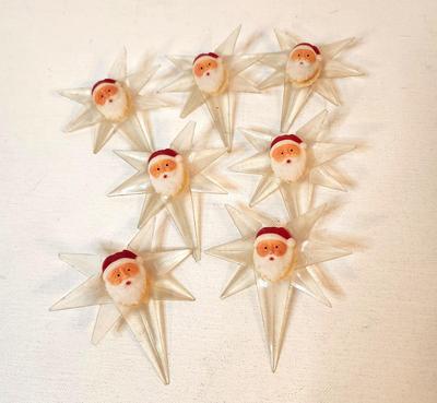 Lot #147 Lot of 7 Vintage Christmas Plastic Light Covers - 1960's