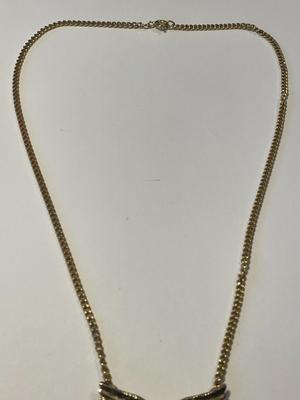 Vintage Avon Collectible Flying Eagle Gold-tone Pendant on a Chain Necklace 19" Long in Good Preowned Condition.