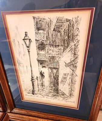 Lot #151 Set of 4 Framed Eugene Daymude New Orleans Prints