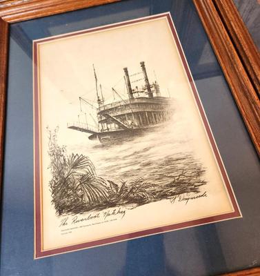Lot #151 Set of 4 Framed Eugene Daymude New Orleans Prints
