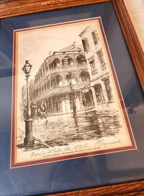Lot #151 Set of 4 Framed Eugene Daymude New Orleans Prints