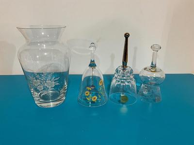 Vase and Bells, Avon, Princess House, KROSNO (made in Poland)