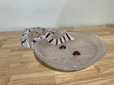Snowman Platter with snowmen decor