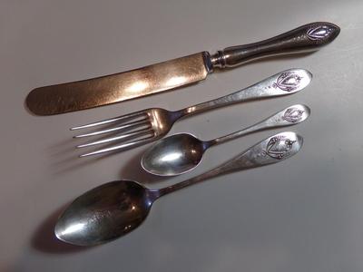 LUNT sterling silver, service for 12. Antique
