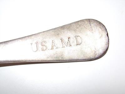 Reed & Barton table spoon, U.S.A.M.D.