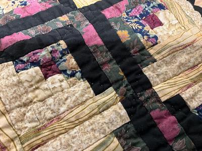 Hand stitched quilt, twin size