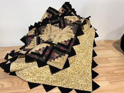 Hand stitched quilt, twin size