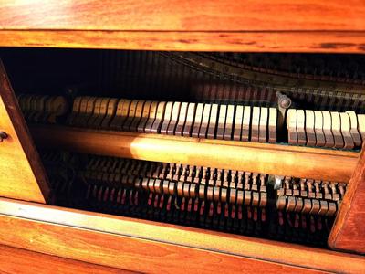 Lot #166 Antique Junius Hart (New Orleans) Piano and Stool