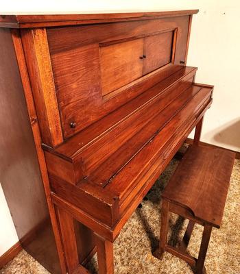 Lot #166 Antique Junius Hart (New Orleans) Piano and Stool
