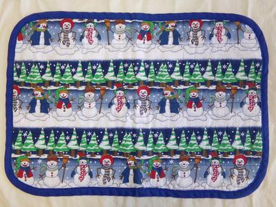 Holiday place mats, reversible