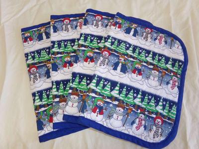 Holiday place mats, reversible