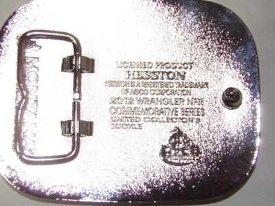 Hesston Wrangler 2012 National Finals Rodeo commemorative limited collector's edition buckle