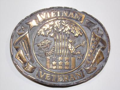 Vietnam Veteran commemorative belt buckle.
