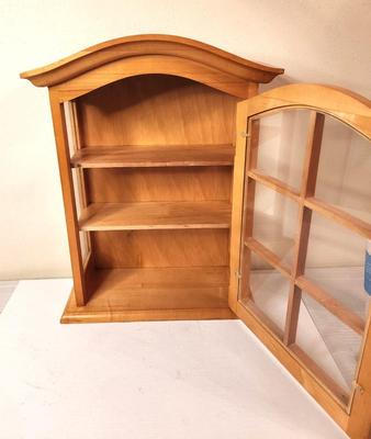 Lot #176 Contemporary Small Pine Curio Cabinet
