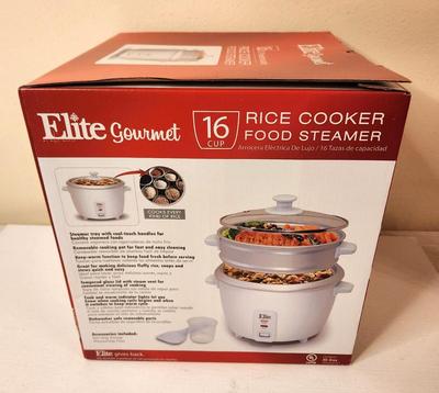 Lot #183 New in Box - Elite Gourmet 16 Cup Rice Cooker