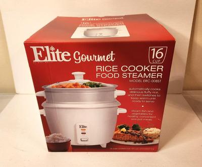 Lot #183 New in Box - Elite Gourmet 16 Cup Rice Cooker