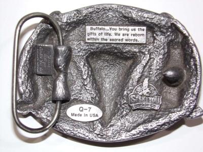 Steer skull & eagles belt buckle