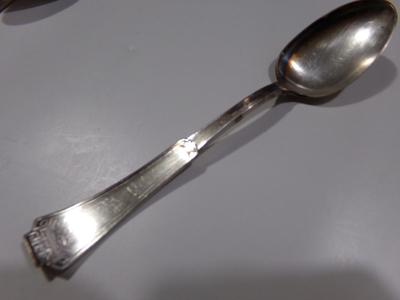 6 1881 Rogers A1 silver plate traditional tea spoons