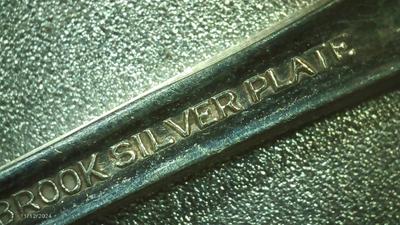 (7of8) Racebrook silver plate baby spoon
