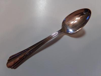 (8of8) Racebrook silver plate baby spoon