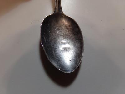 Wm Rogers & Son AA silver plate baby spoon.