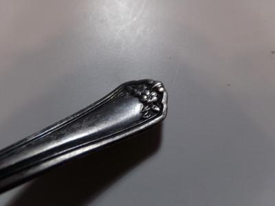 Wm Rogers & Son AA silver plate baby spoon.