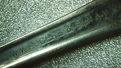 Wm Rogers & Son AA silver plate baby spoon.