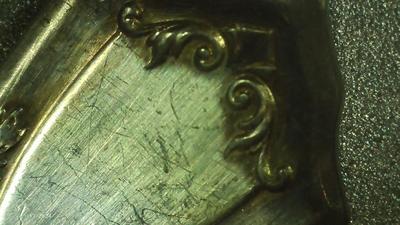 6 R&B (Reed & Barton) silver plate salad forks.