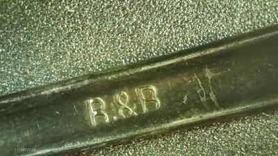 6 R&B (Reed & Barton) silver plate salad forks.