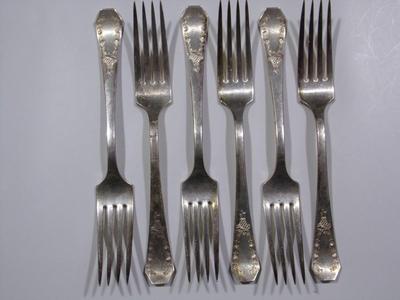 6 R.Reincke Denver Co silver plate forks