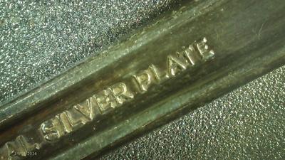 5 Cathedral Silver Plate dinner forks.