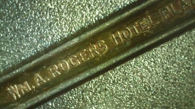 5 Wm A Rogers Hotel Plate Oneida Ltd. iced tea spoons.